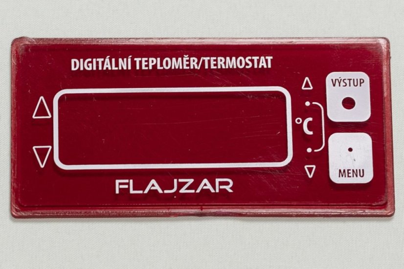 Red plexi with printing