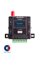 uGATE3A - GSM communicator with metal box and OLED display
